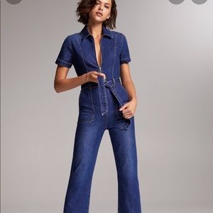 Denim Forum Aritzia The Jerry Zip Front Jumpsuit